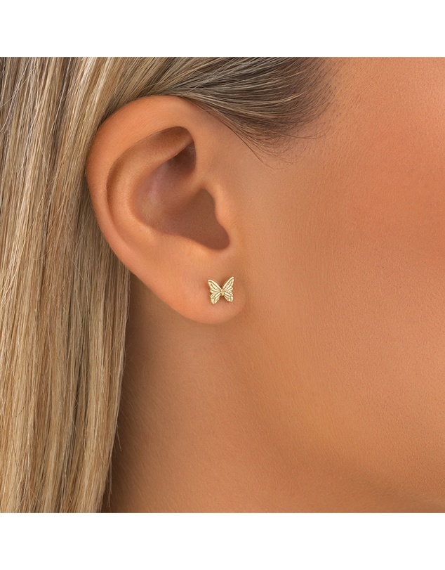 Michael Hill - Butterfly Stud Earrings in 10kt Yellow Gold