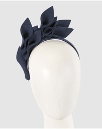 Max Alexander - Felt Navy Winter Racing Fascinator