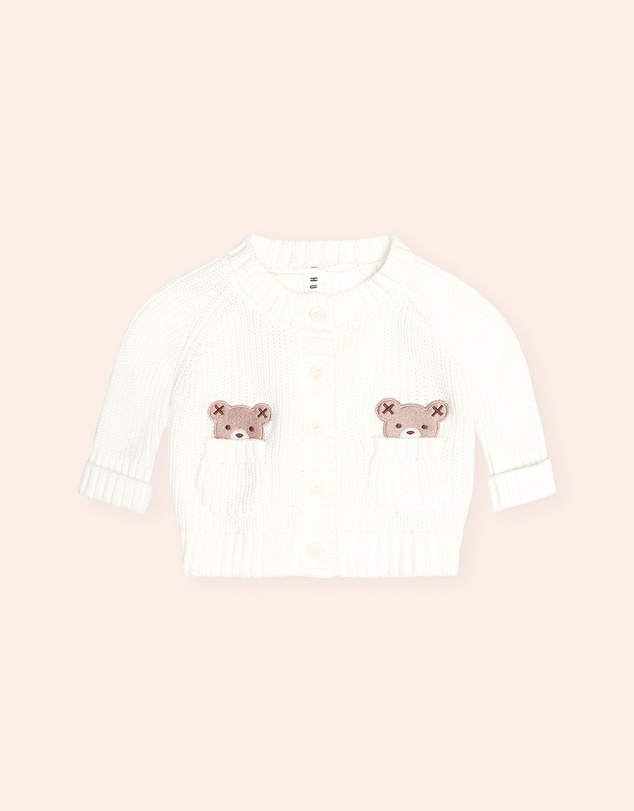 Huxbaby - Newborn Peekaboo Hux Cardigan - Babies