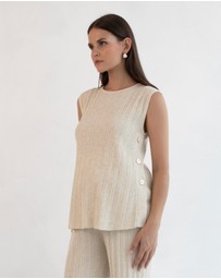 Soon Maternity - Collette Linen Knit Feeding Tank