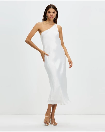 Third Form - Running Water Bias One Shoulder Dress
