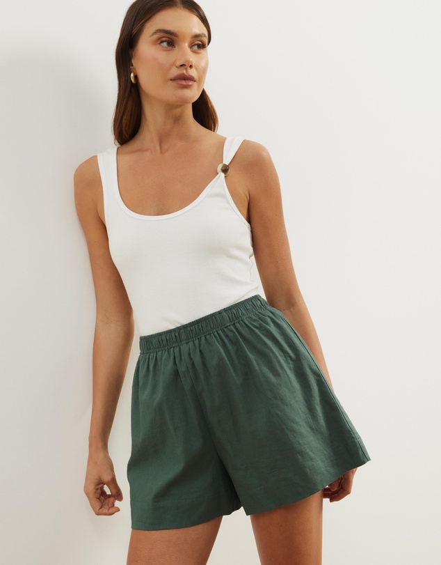 Atmos&Here - Raina Casual Linen Blend Shorts
