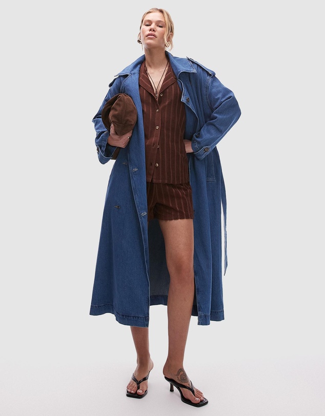 TOPSHOP - Denim Trench Coat