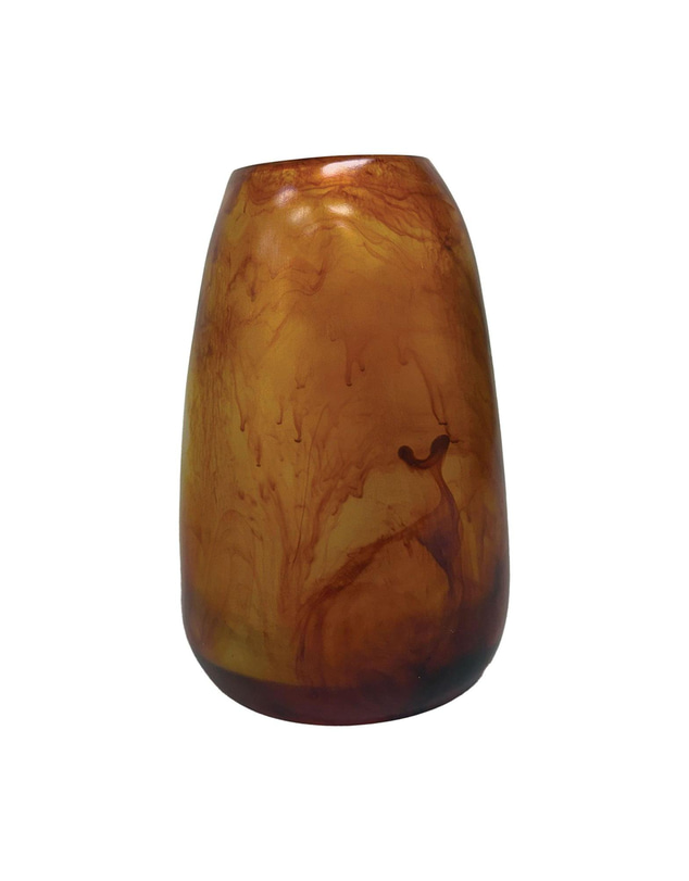 Urban Attitude - Urban Attitude RACH Large Vase Height 25.5cm, Width 17cm, Opening 6cm x 9cm - Burnt Amber