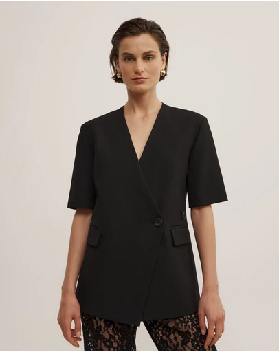 Witchery - Short Sleeve Wrap Blazer