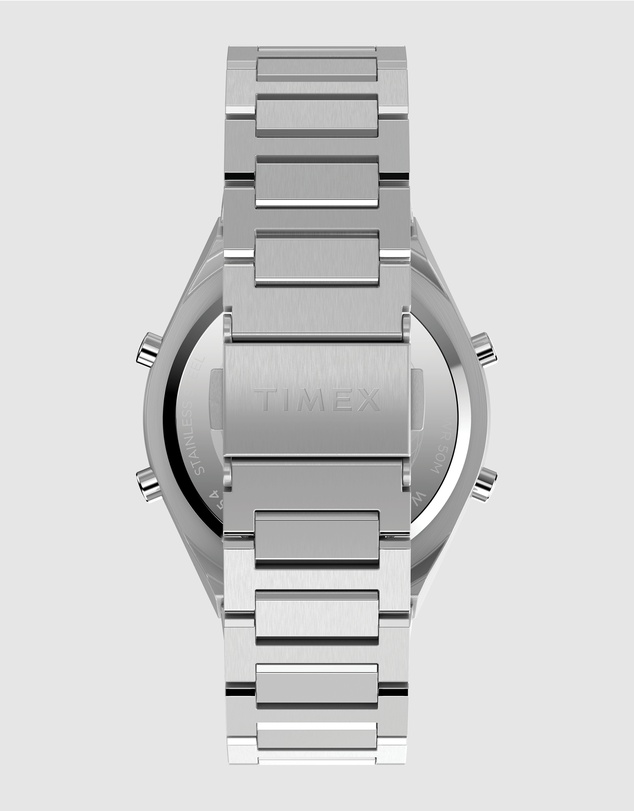 TIMEX - Q Timex® Q80 Continental 39mm Stainless Steel Bracelet Watch