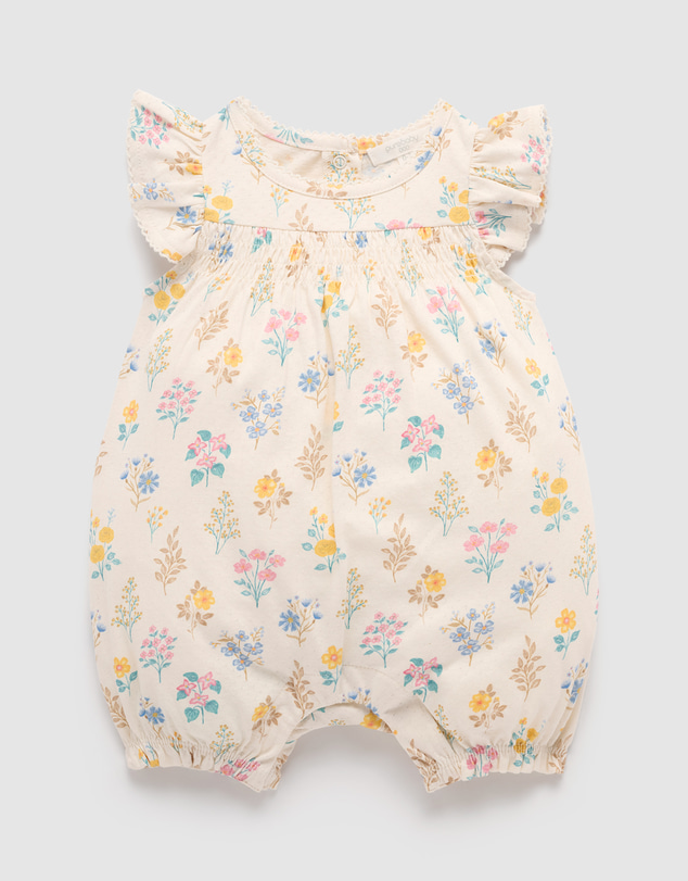 Purebaby - Shirred Romper-Kids-Babies