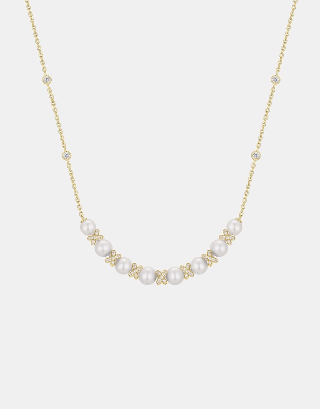 Ania Haie - Gold Sparkling Braided Shell Pearl Necklace