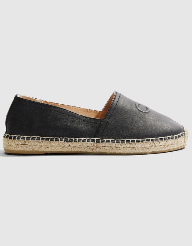Country Road - Cr Logo Leather Espadrille