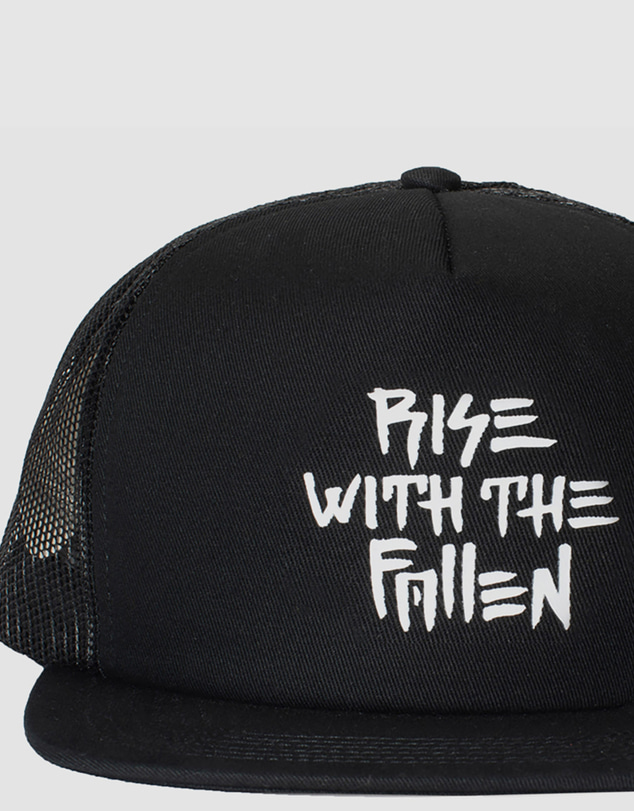 Fallen Footwear - Fallen Footwear Rwtf Cotton Twill Hat Flat Visor Printed Logo - Black