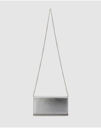 Olga Berg - Maddie Metallic Embossed Foldover Clutch