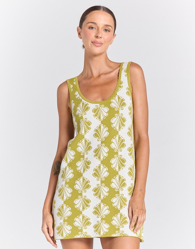 Poolside Paradiso - Shelborne Knit Sundreamer Dress - Palm