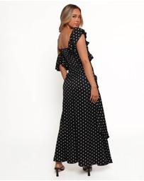 Petal & Pup - Adelina Maxi Dress - Black Polka Dot