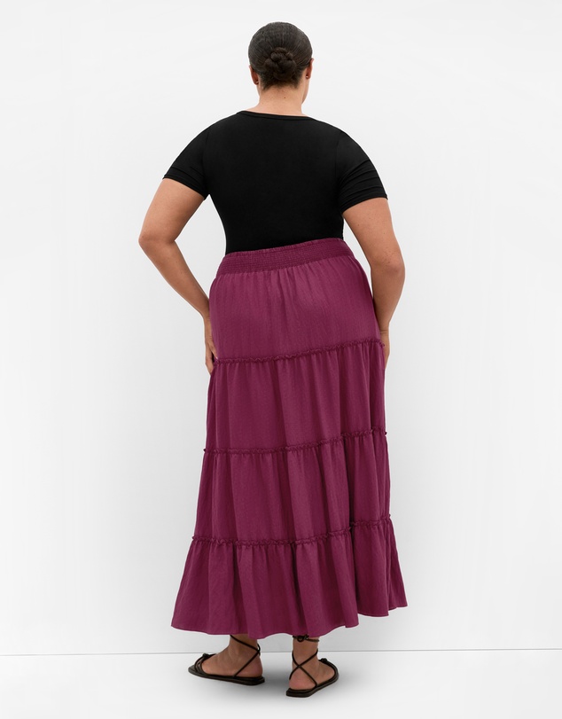City Chic - Boho Tiered Maxi Skirt