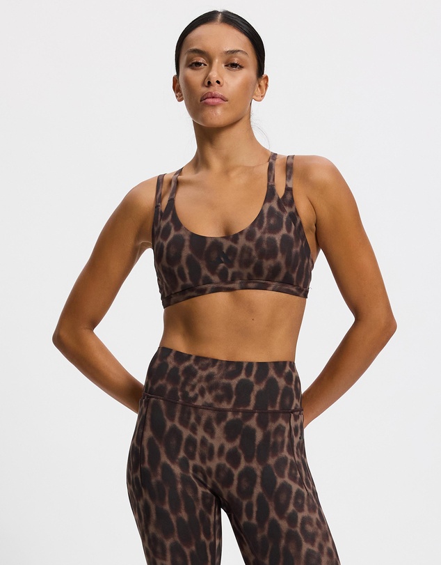 adidas Performance - Optime Leopard Strappy Light Support Bra