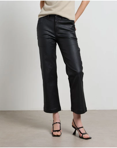 DRICOPER DENIM - Cody Coated Kick Flare Trousers