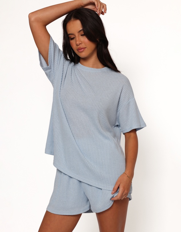 Petal & Pup - Granger Knit Short Set - Blue