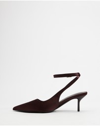 Atmos&Here - Kaia Satin Sling Back Heels