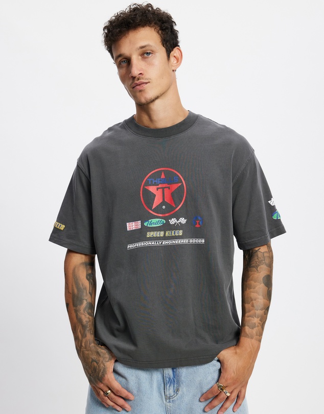 Thrills - Super Charged Box Fit Oversize Cropped Tee