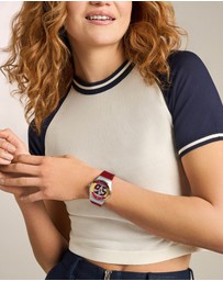 Fossil - Archival Big Tic Red Analogue-Digital Watch