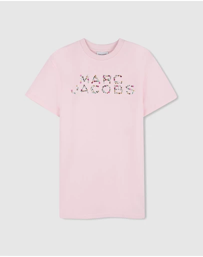 Marc Jacobs - Logo Embroidery Mini Shirt Dress - Kids-Teens