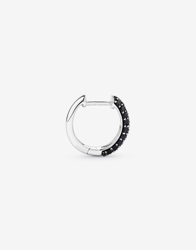 Michael Hill - 0.34 Carat TW Black Diamond Huggie Earring in Sterling Silver
