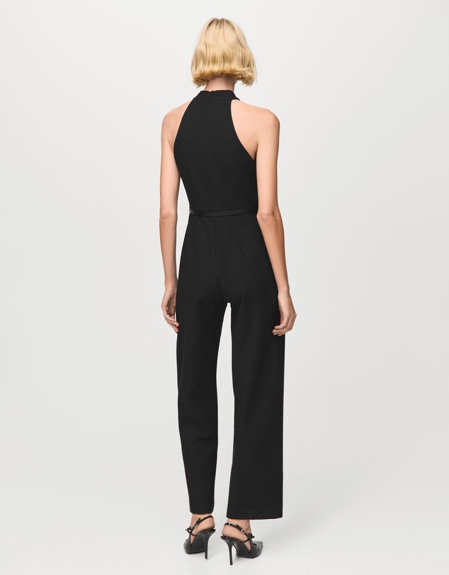 M.N.G - Halter-Neck Jumpsuit With Belt