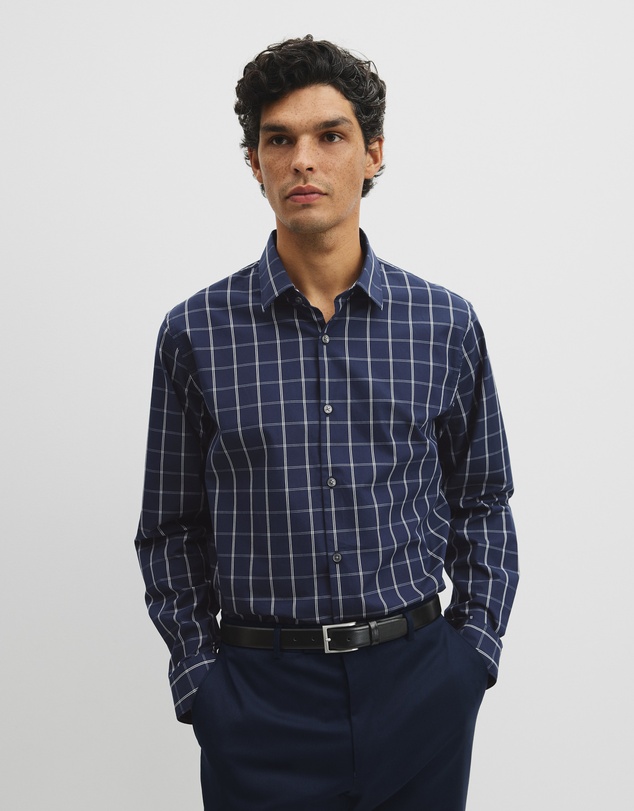 Country Road - Long Sleeve Regular Cotton With Pockets Check Shirt