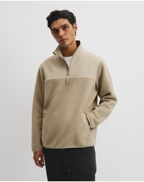 Country Road - Sherpa Half Zip Sweat