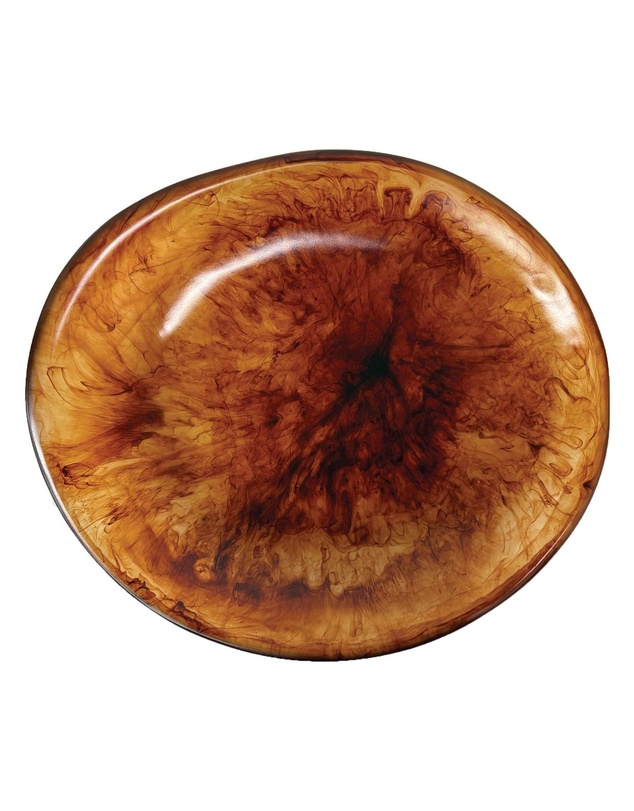 Urban Attitude - Urban Attitude SHAY Extra Large Bowl Height 6cm lowest 12cm highest by Width 52.5cm x 60cm - Dark Cocoa