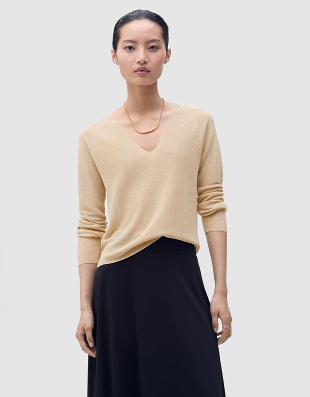M.N.G - V-Neck Lurex Sweater