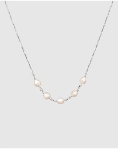 Elli Jewelry - Swarovski® Pearl Necklace in 925 Silver