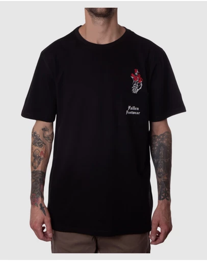 Fallen Footwear - Mens Roses T-Shirt Black