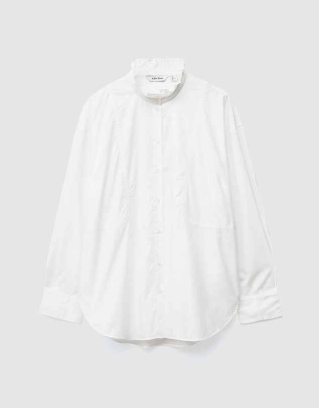 & Other Stories - Long Stand-Collar Cotton Shirt