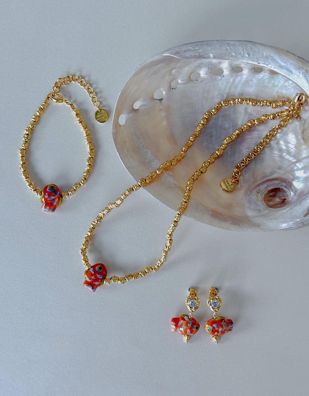 Amber Sceats - Azurefin Earrings in Orange