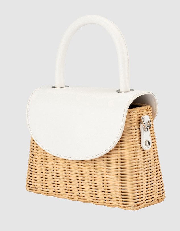 Olga Berg - Elle Wicker Top Handle