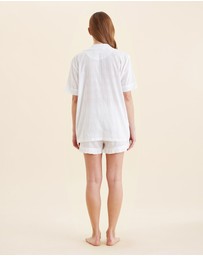 Papinelle - Ivy Organic Cotton Frill Short Sleeve Boxer PJ Set
