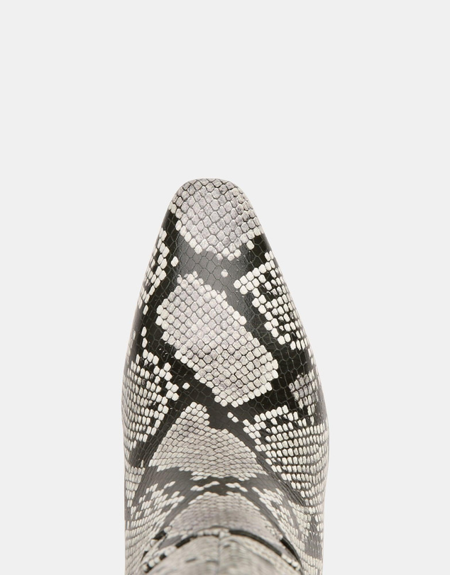 Wittner - Louella Long Boots Ecru Multi Snake Emboss Leather