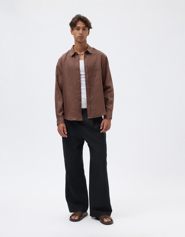AERE - Euro Resort Linen LS Shirt
