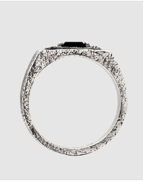 Haze & Glory - ICONIC EXCLUSIVE - Ring Men Signet Onyx Gemstone 925 Sterling Silver
