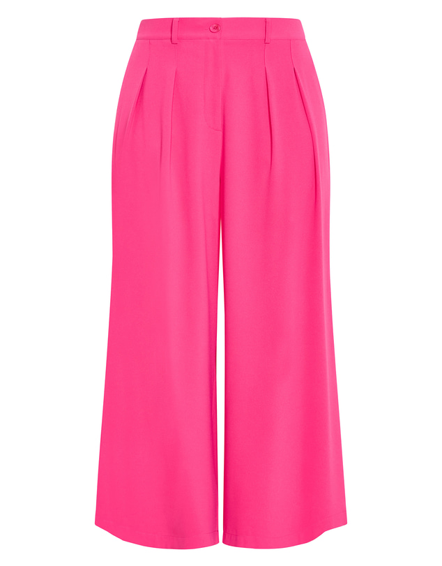 City Chic - Plus size Abbie Wide Leg Pant - fuchsia