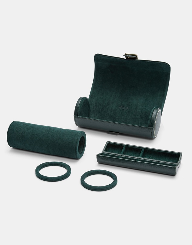 Wolf - Wolf British Racing Green Triple Watch Roll