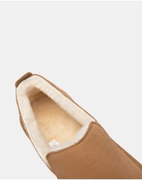 EVERAU - Australian Shepherd Ugg Frozark Cow Suede Upper Loafer Oxfords Flats