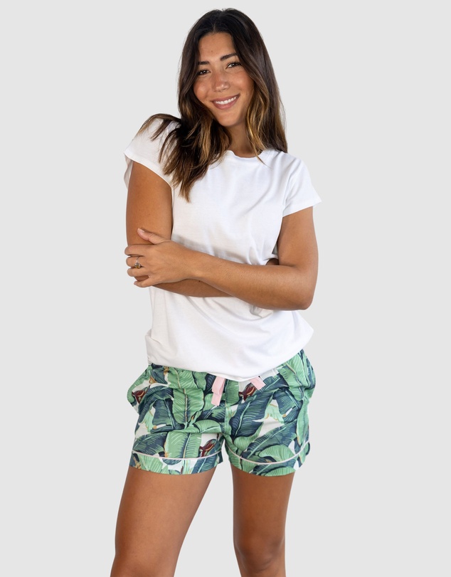 Sant And Abel - Women's Martinique® Green Banana Leaf Boxer Shorts