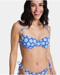 Roxy - Womens Printed Essentials Uderwire Bralette Bikini Top