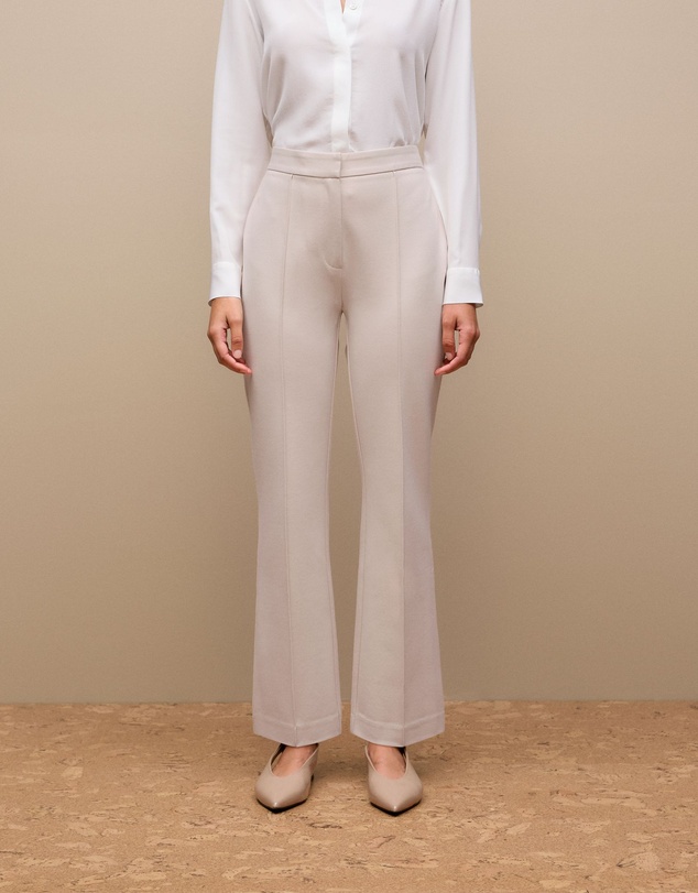 Trenery - Ponte Tailored Kick Flare Pant in Stone