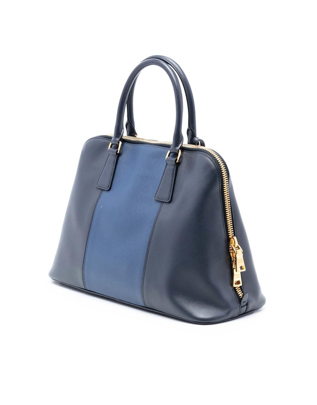 Pre-Loved by Azura Reborn - Pre-Loved Medium Bicolor Saffiano Lux Promenade Satchel