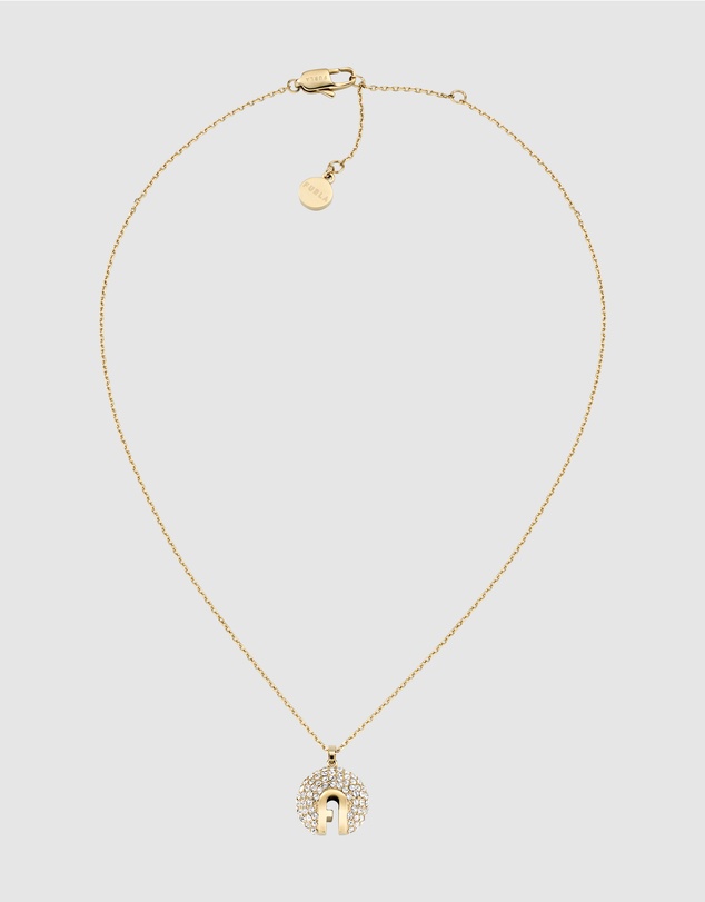 Furla - Furla Flow Crystal Pendant Gold-Tone Necklace