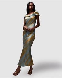 TOPSHOP - Drape Shoulder Maxi Occasion Dress