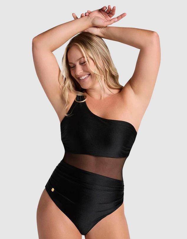 Leonisa - Radiant Padded One Shoulder Shaping One-Piece Swimsuit